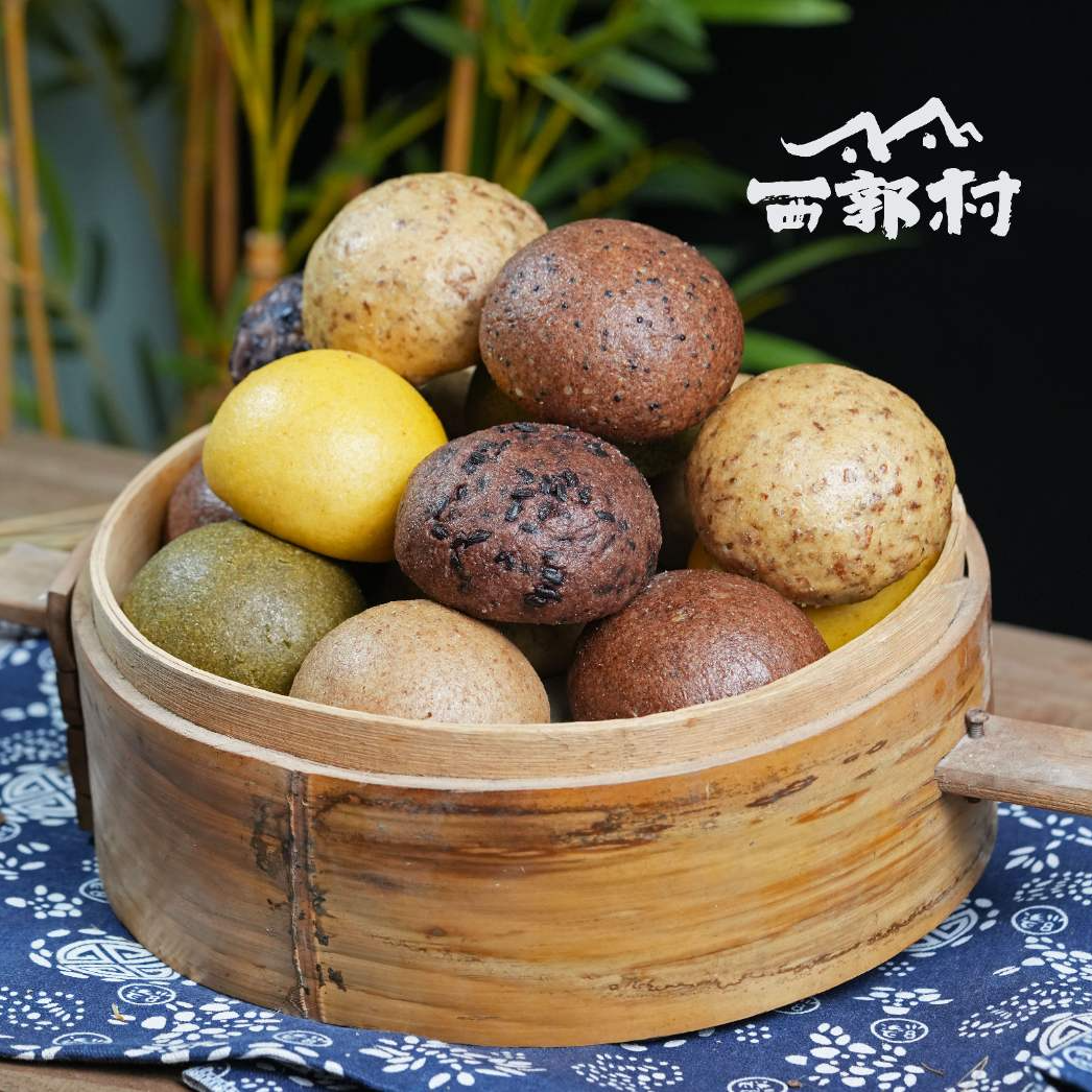 纯手工黑全麦杂粮馒头代餐主食12个/20个装