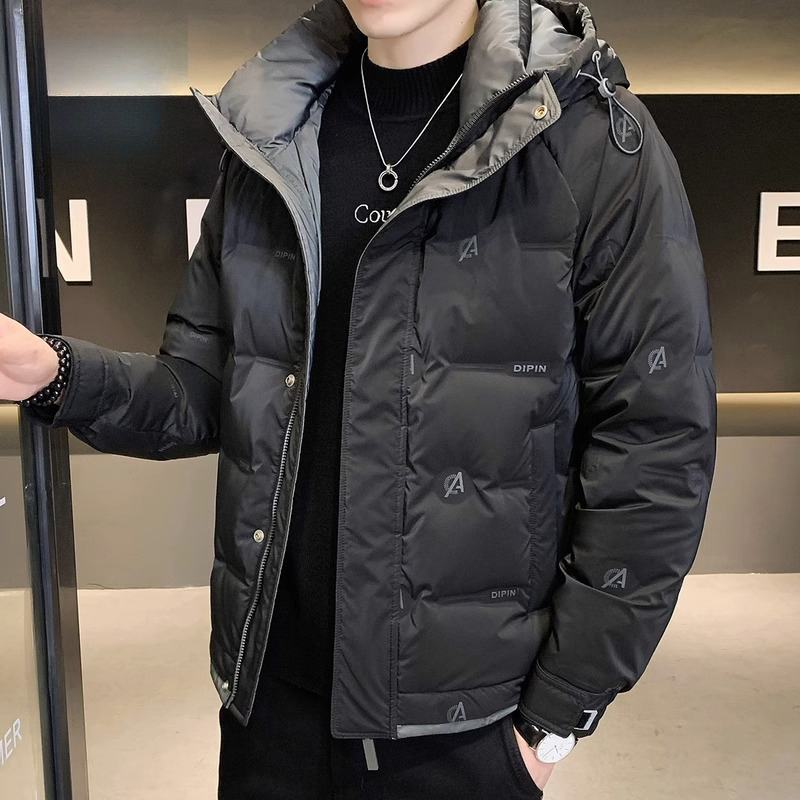 2023男士羽绒服冬季新款保暖白鸭绒外套潮牌连帽防寒高档羽绒衣