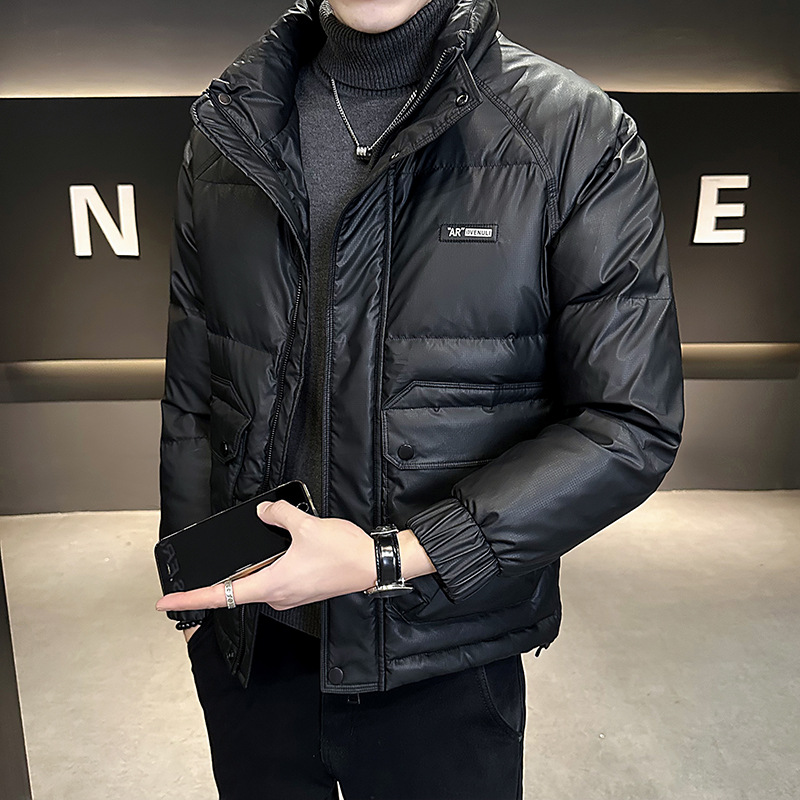 Z5【雅痞】服男冬季潮牌2023年新款轻薄加厚立领羽绒上衣痞帅冬衣