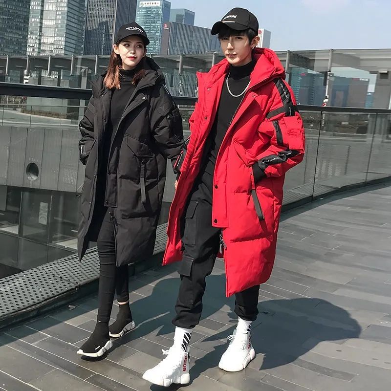 反季2023新款过膝派克服加厚中长款男士羽绒服冬季白鸭绒外套潮