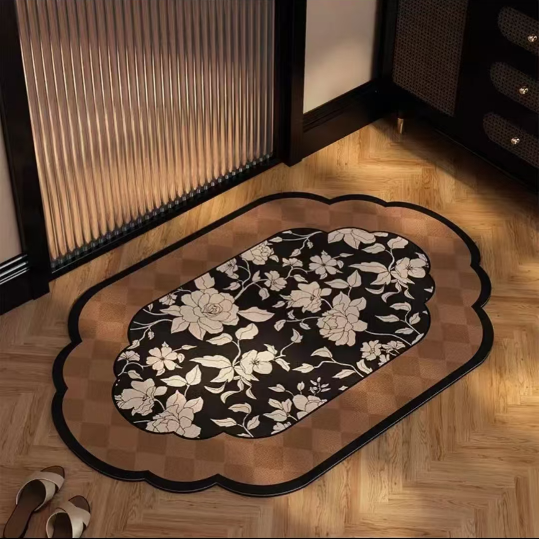 美拉德系列复古风卫生间超强吸水地垫浴室厕所门口硅藻泥地垫家用