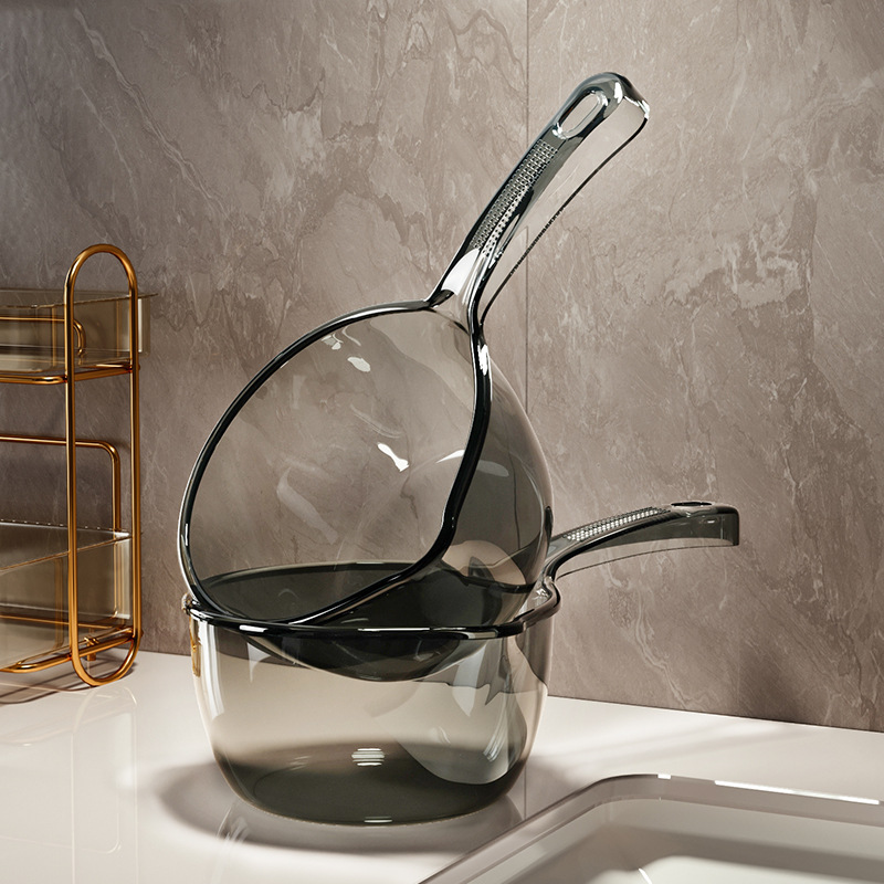 水瓢家用厨房加厚塑料水勺洗澡舀水勺水漂舀子长柄摔不破大号可爱