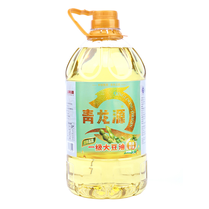 青龙源精选一级大豆油3L食用油家用炒菜火锅烹饪烘焙色拉油植物油