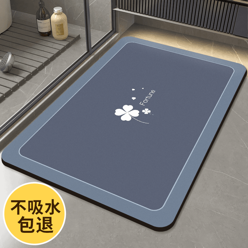 硅藻泥吸水垫入户门高档防滑速干0脚垫卫生间地垫加厚厨房门口垫