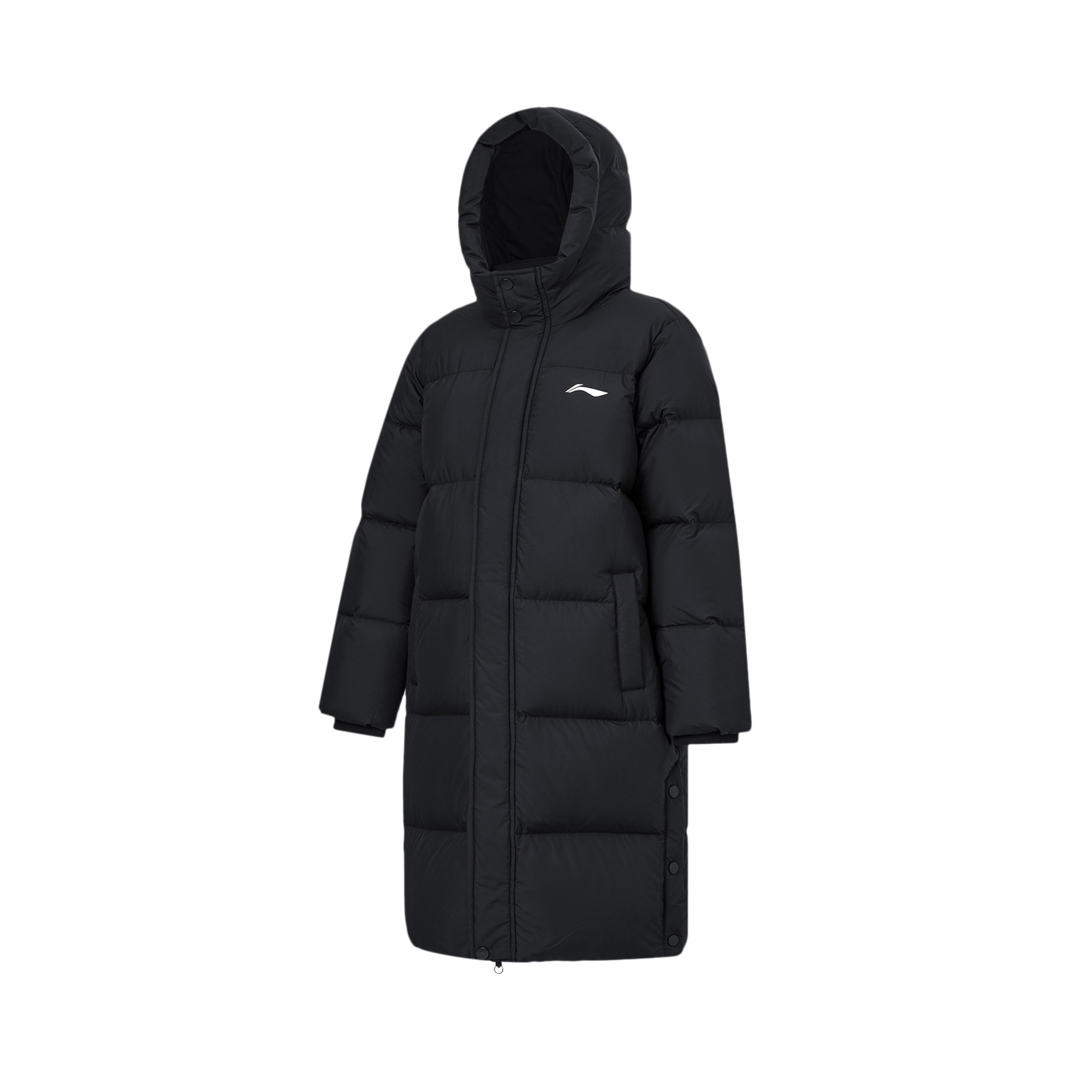 李宁儿童冬季长款羽绒服85%绒子含量休闲保暖男女童连帽长羽绒服