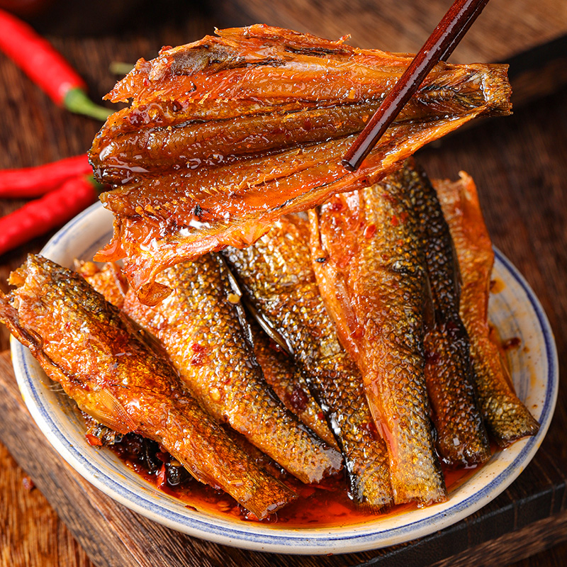 湖南特产解馋小零食香辣手撕鱼火焙鱼熟食小鱼开盖即食开胃下饭菜