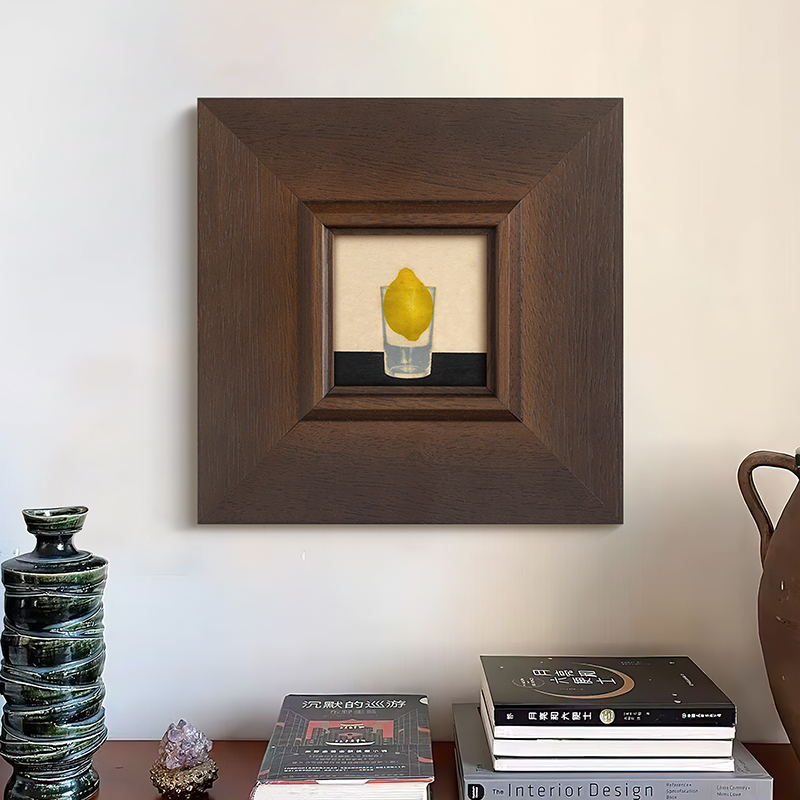 柠檬法式复古小众艺术装饰画客厅餐厅走廊壁画中古风书房卧室挂画