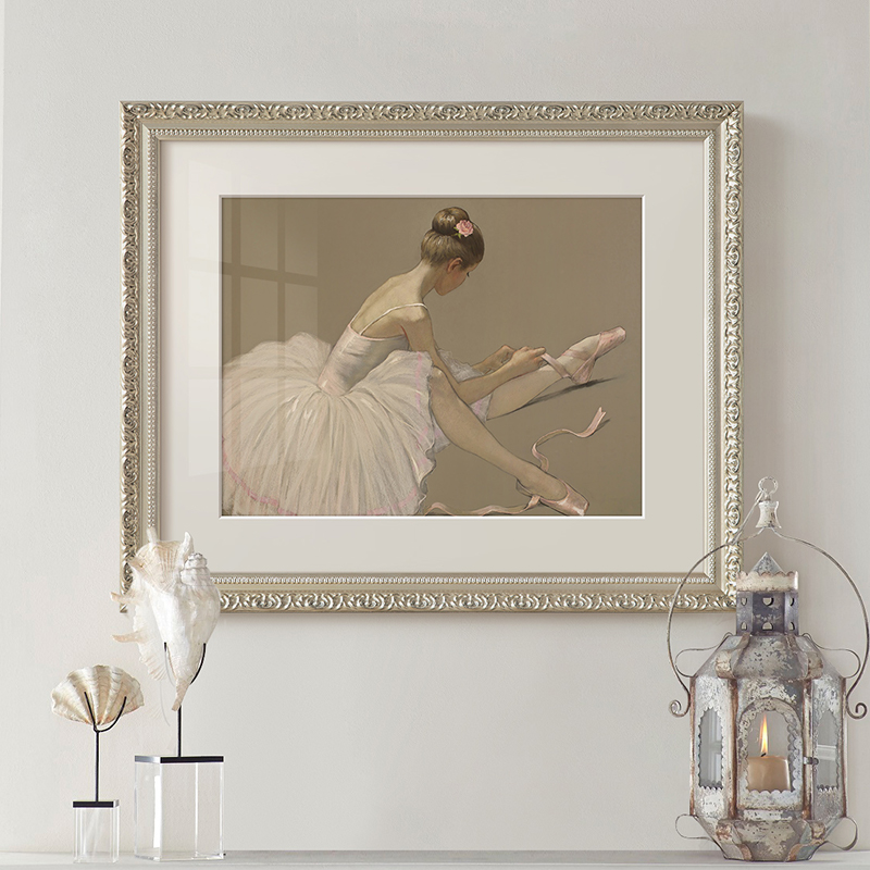 法式优雅现代艺术装饰画美式轻奢玄关钢琴房壁画芭蕾舞蹈女孩挂画