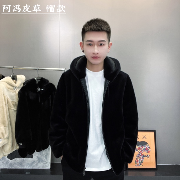 连帽款冬季保暖外套时尚休闲男士大衣热卖爆款带帽简约休闲男外套