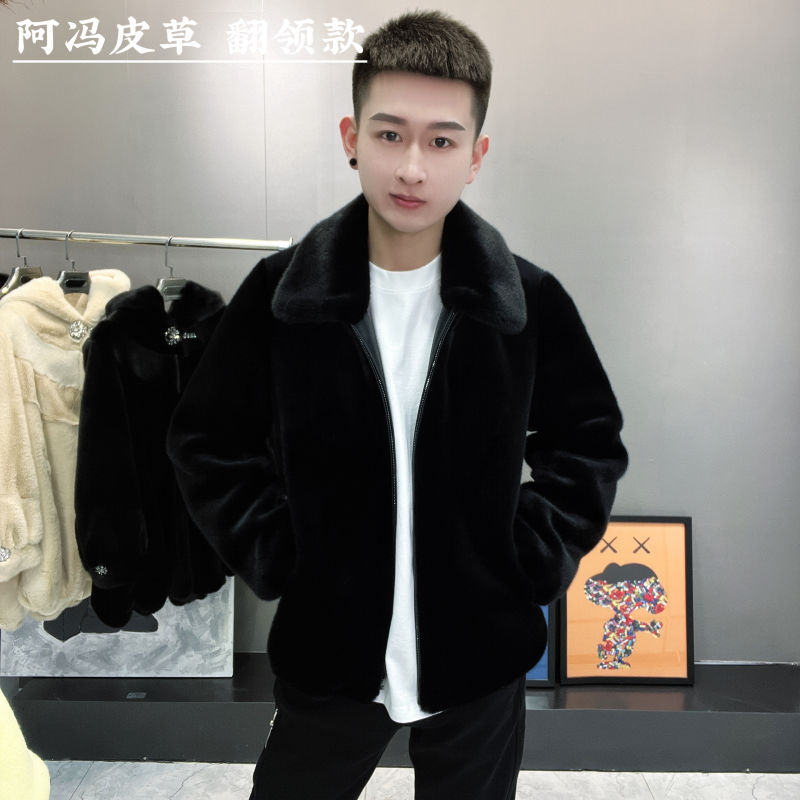 翻领款冬季秋冬休闲短款保暖外套商务男士大衣热卖爆款