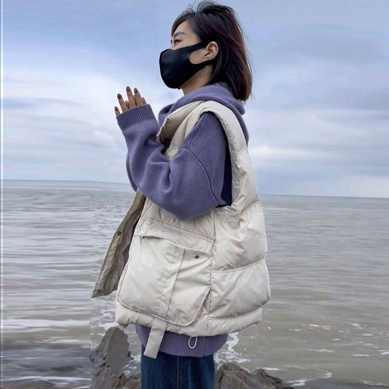波司断码羽绒衣马甲女短款秋冬小个子无袖坎肩韩版宽松大口袋羽绒