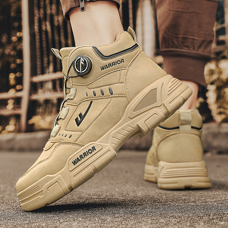 回力男鞋冬季马丁靴休闲运动高帮户外登山防滑雪地靴加绒保暖棉鞋