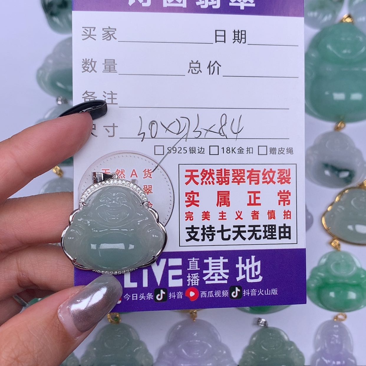 【闪购商品】翡翠颈饰未镶嵌天然翡翠