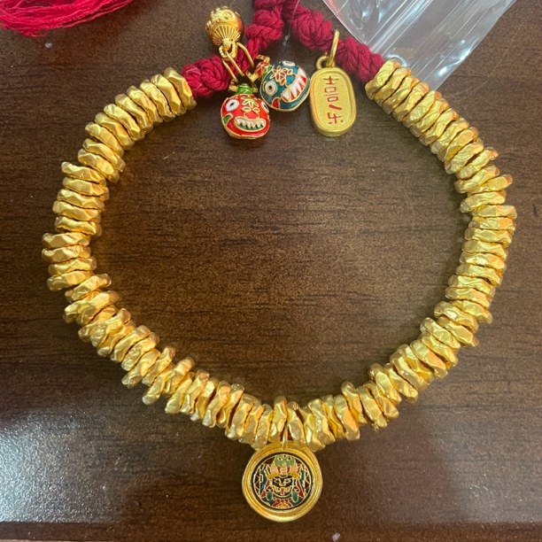 足金定制盘缠吊坠3.39+1.99+2.01+0.84+0.74克