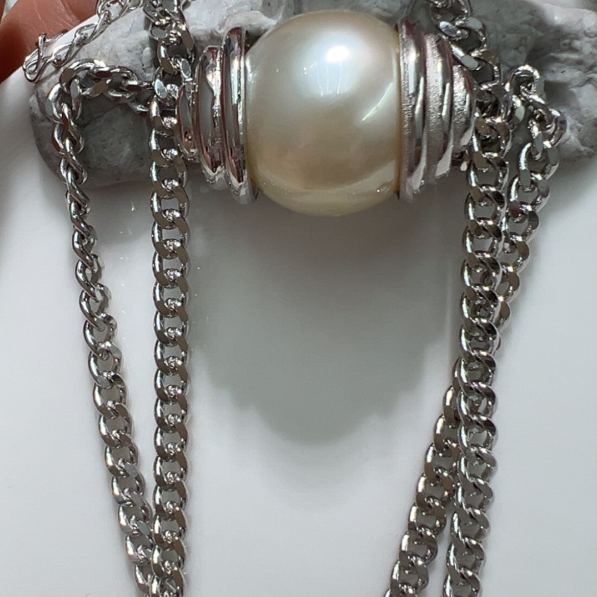 【闪购商品】海水珍珠项链银S925镶嵌