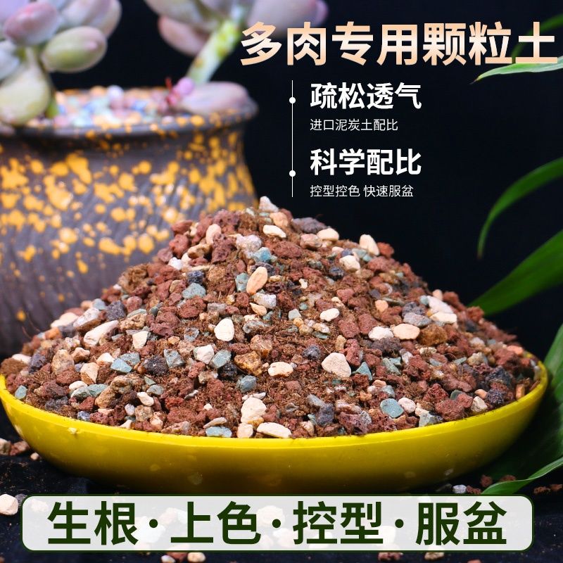 多肉专用营养土彩虹石颗粒土介质多肉土颗粒植物铺面石种植泥炭土