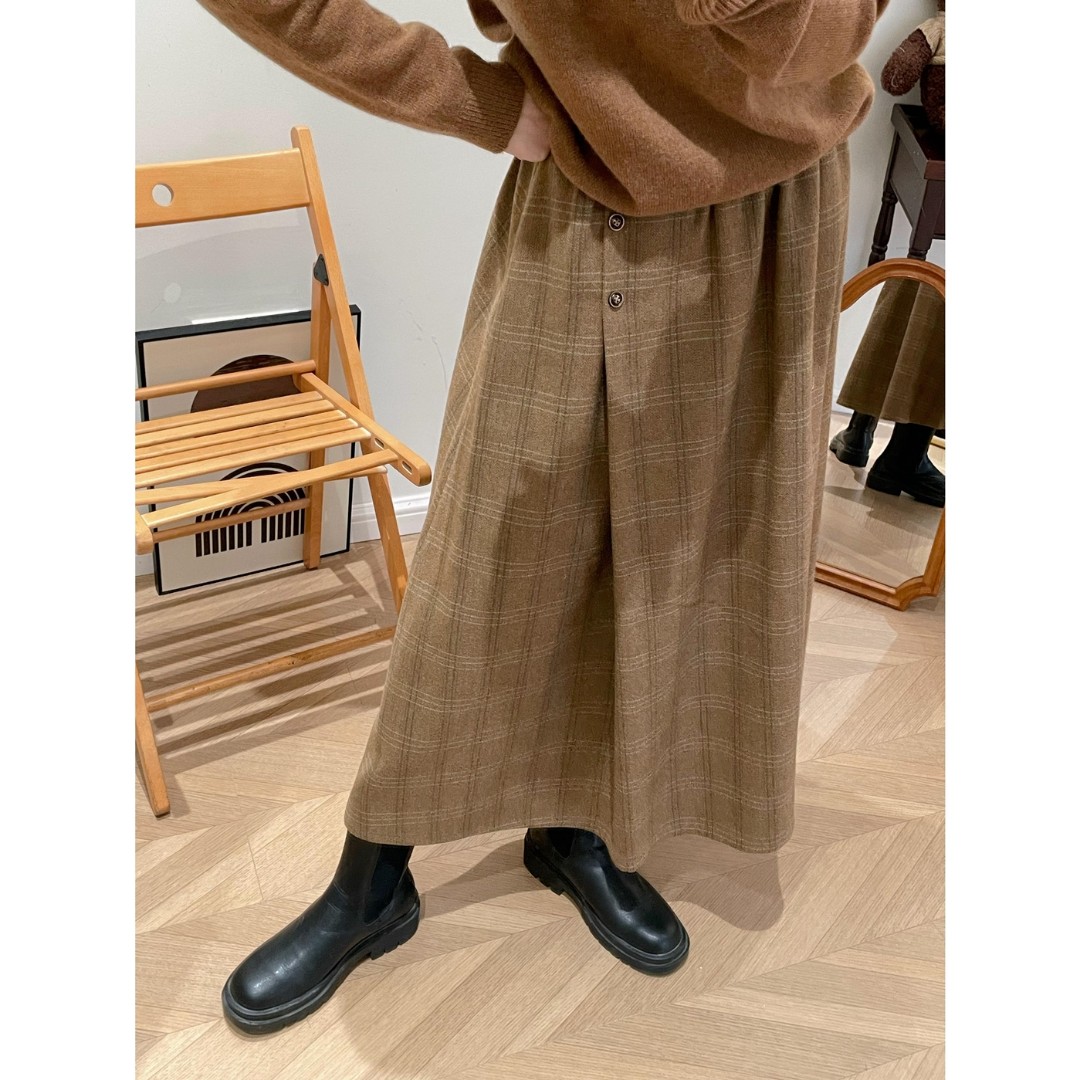 【杭州S姐 精品女装】格子半裙09001