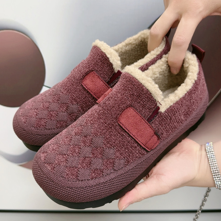 2025冬季新款老北京布鞋女棉鞋网红爆款百搭勃肯鞋加绒保暖妈妈鞋