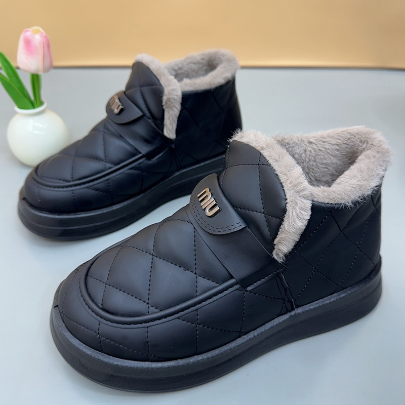 雪地靴2025冬季新款加绒加厚棉靴老北京布鞋女棉鞋舒适保暖毛毛鞋