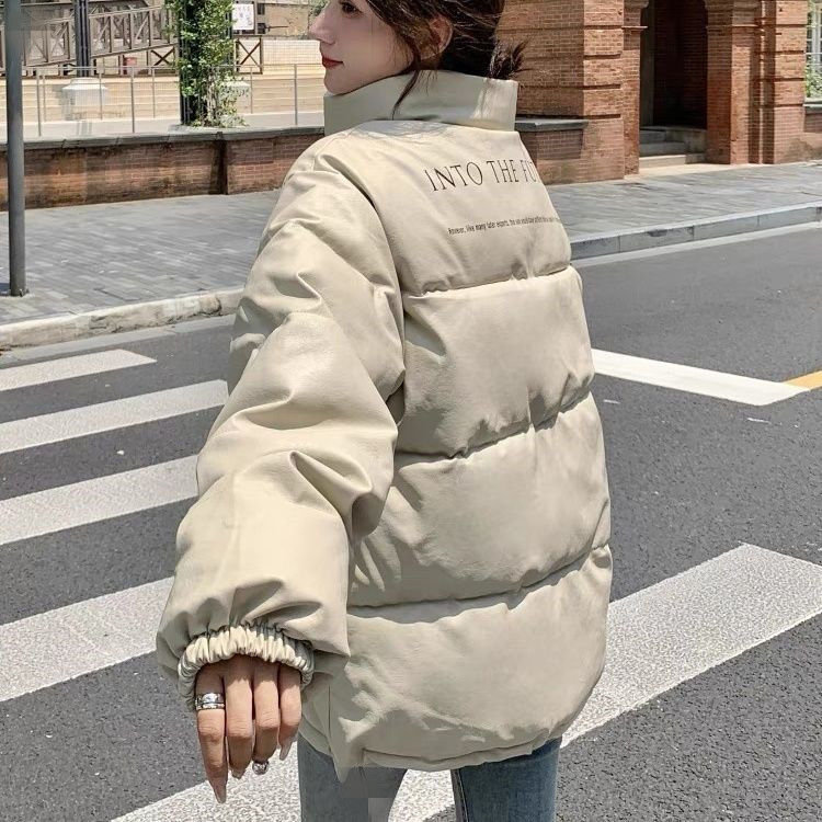 羽绒衣棉服女2023年冬季新款加厚pu皮外套韩版情侣装免洗棉袄面包