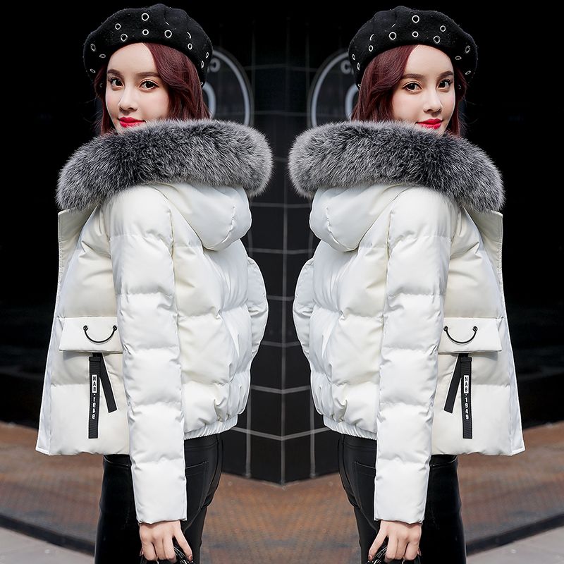 白鸭绒短款学生羽绒服女2023年冬季新款甩帽小个子加厚装修身外套