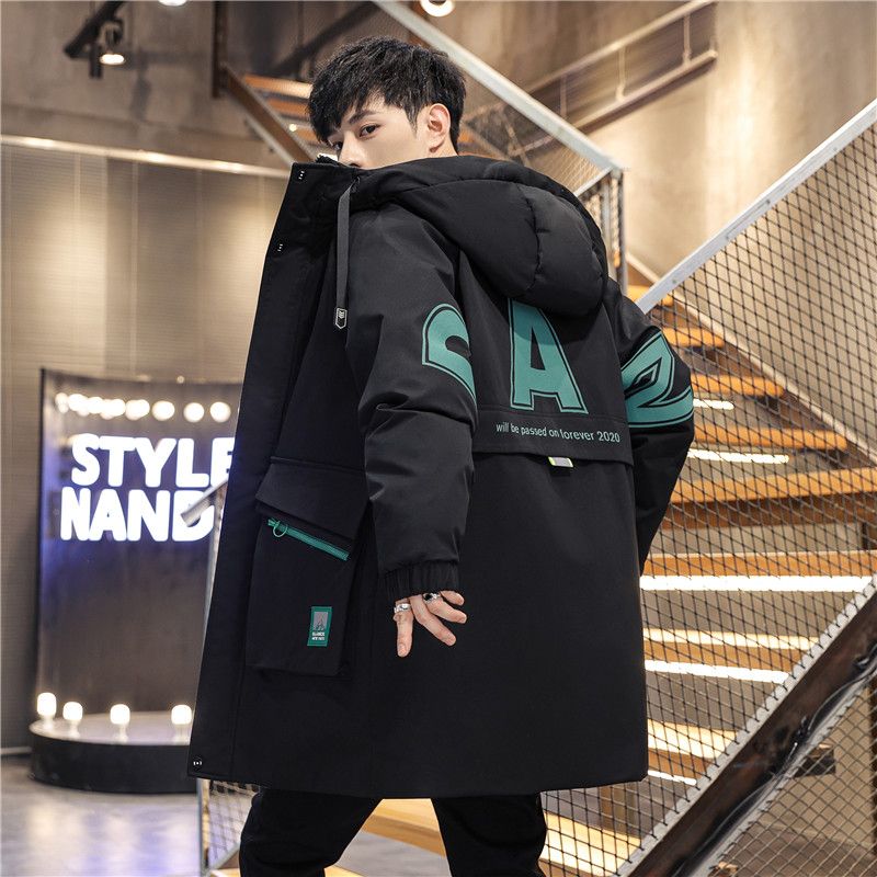 棉衣男士冬季中长款外套韩版潮流装2023新款加厚棉袄潮牌羽绒衣棉
