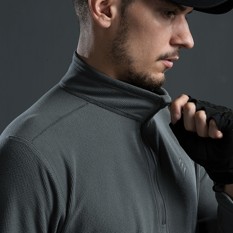 鹰爪三代穿梭者长袖轻量抓绒衣亲肤柔软薄款抓绒衣男立领套头衫