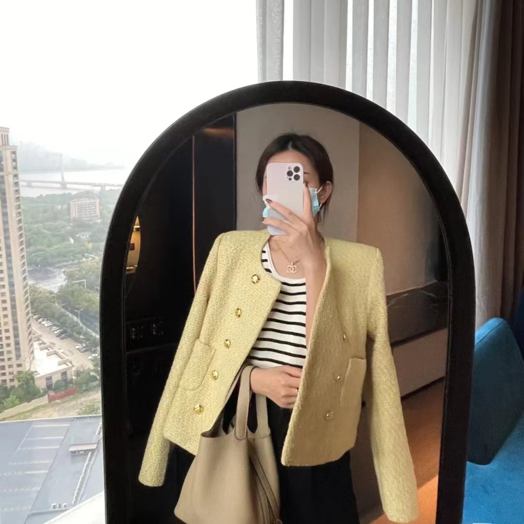 浪漫余晖法式秋季粗花呢小香风上衣女外套气质时尚短款28118yuhui