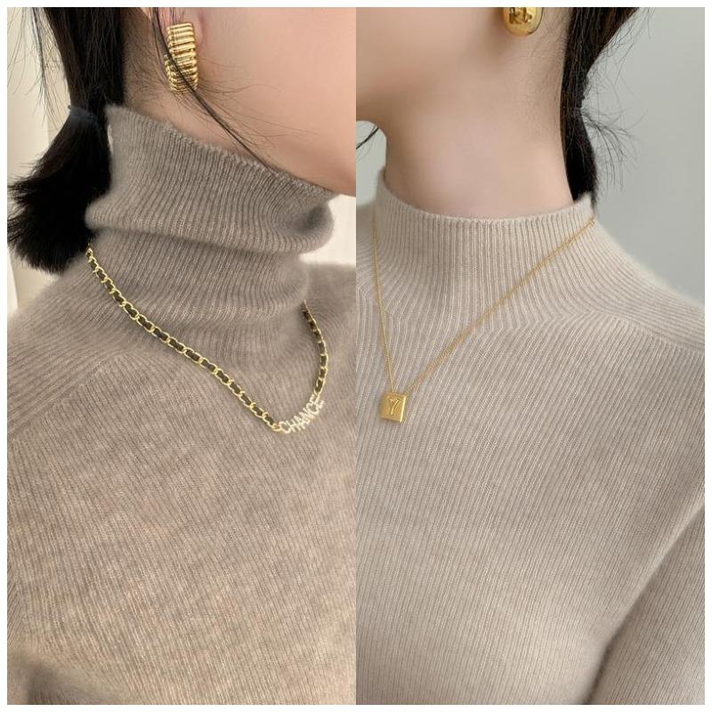 一线成衣无缝秋冬新款高领羊绒衫女修身内搭毛衣针织长袖打底衫