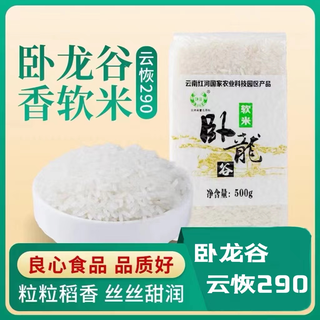 卧龙谷云南高原大米云恢290   包邮500g   