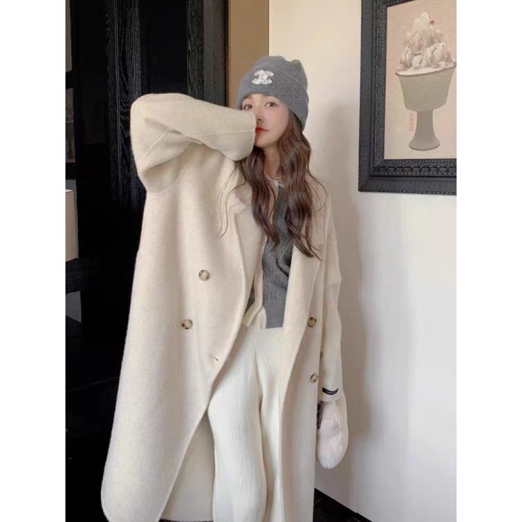 韩版高级感毛呢外套女秋冬2025新款加厚宽松气质中长款呢子大衣