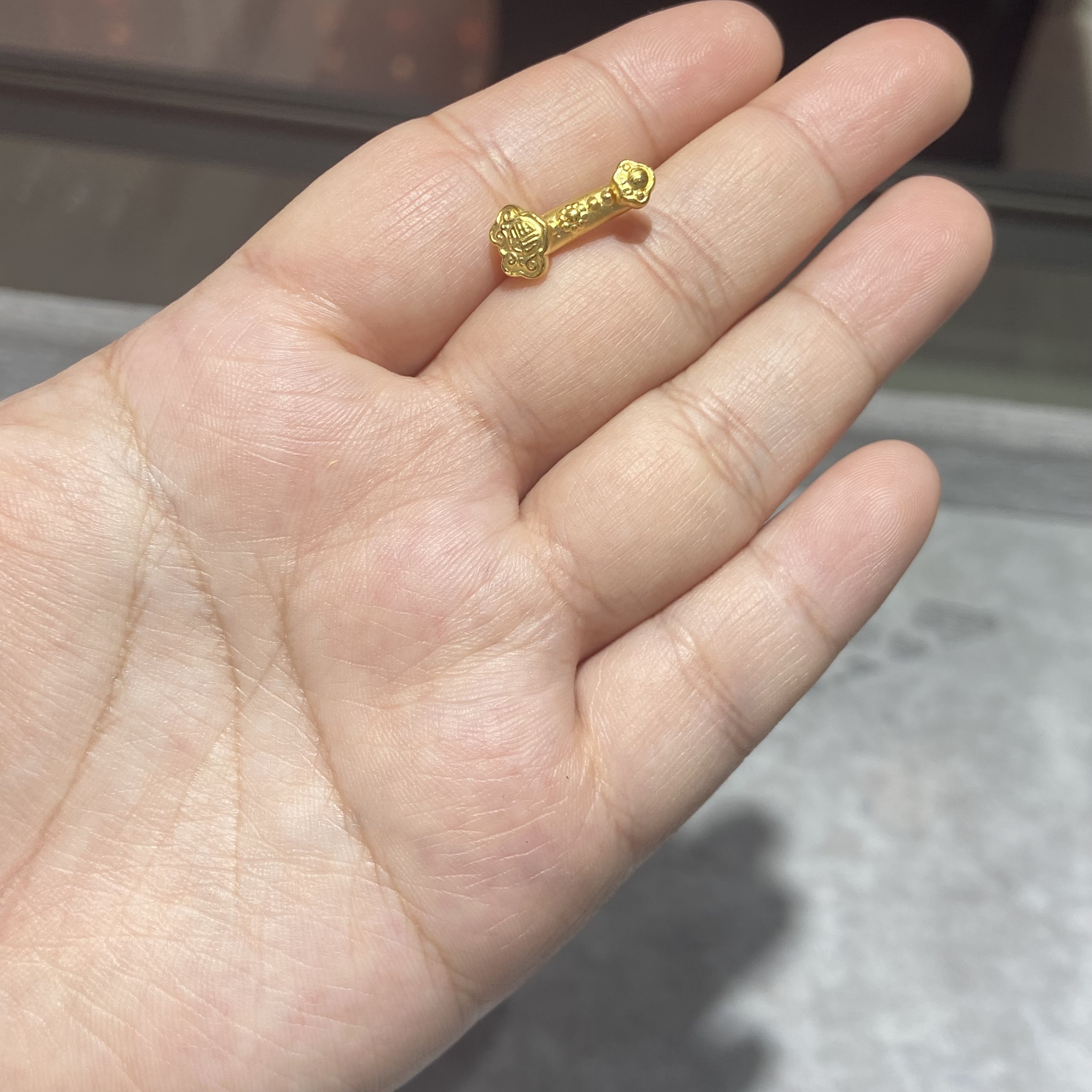 足金999 精品如意通孔 0.596