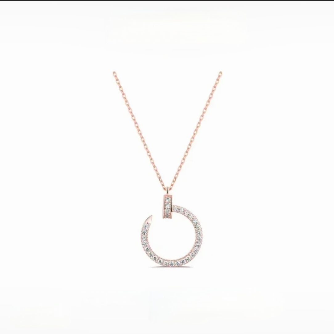 1576/18K金镶嵌钉子项链