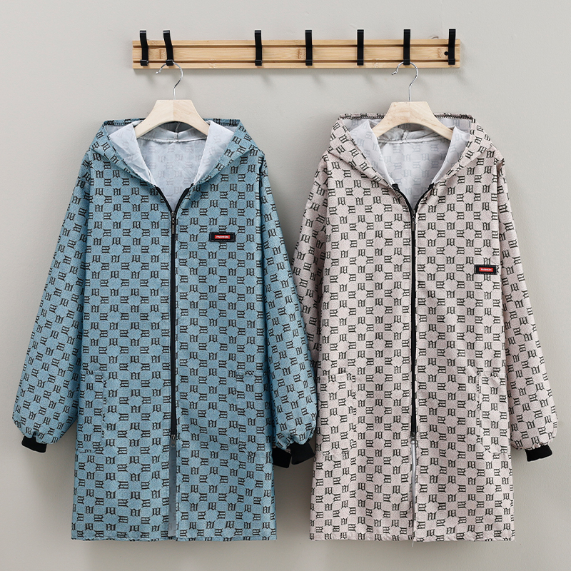 时尚洋气外穿长袖围裙防水油防尘污工作服罩衣男女厨房家用定制字