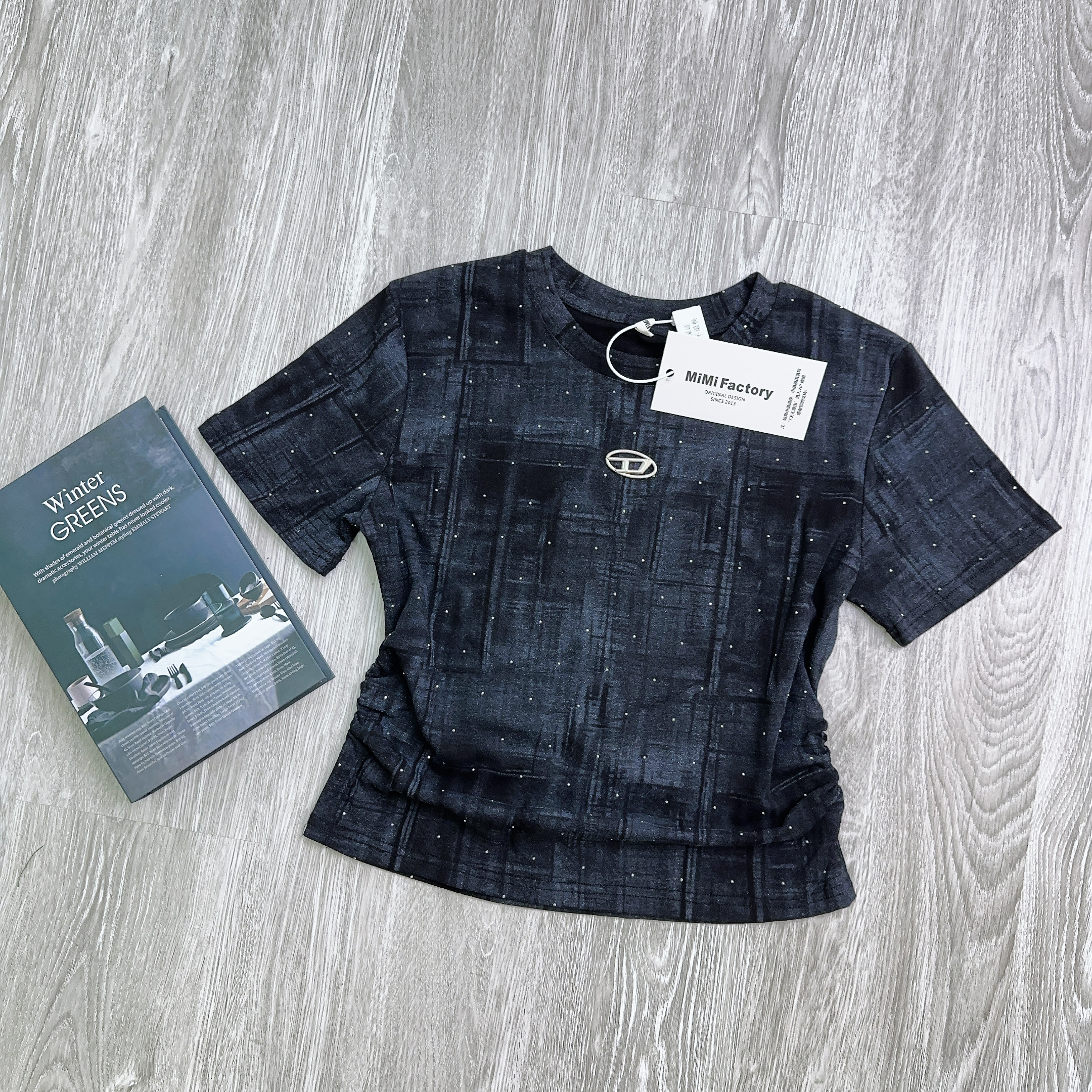 芈芈 - 2024夏季新款  扎染短袖T恤女 修身显瘦时尚休闲百搭