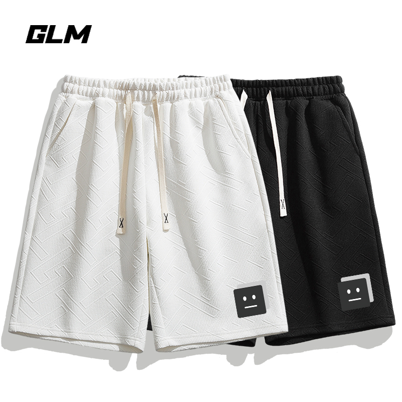 GLM夏季新款韩版青少年运动弹力宽松短裤松紧带五分裤 男休闲裤潮