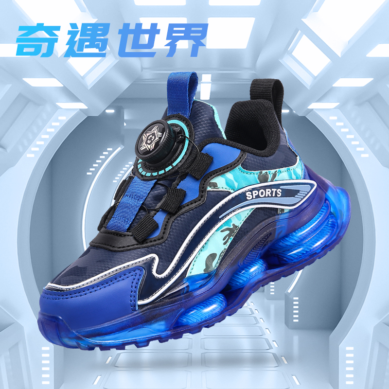 秋冬季回力休闲童鞋男童2023新款皮面防水老爹鞋中大童儿童运动鞋