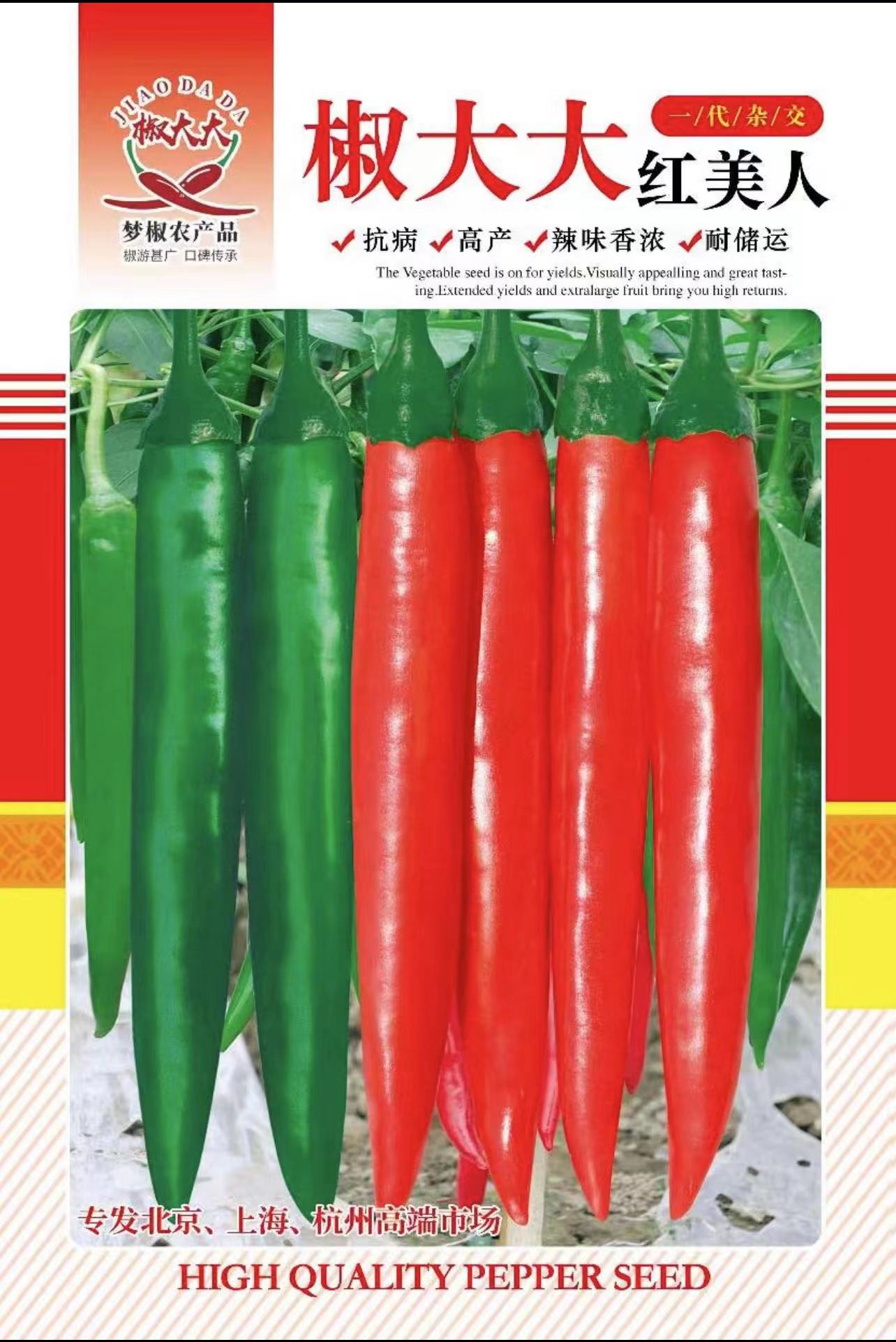 椒大大红美人辣味丰收美人椒辣椒种子5g