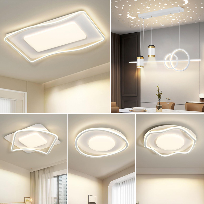 客厅吸顶灯现代简约大气主灯2023新款奶油风中山灯具组合全屋套餐