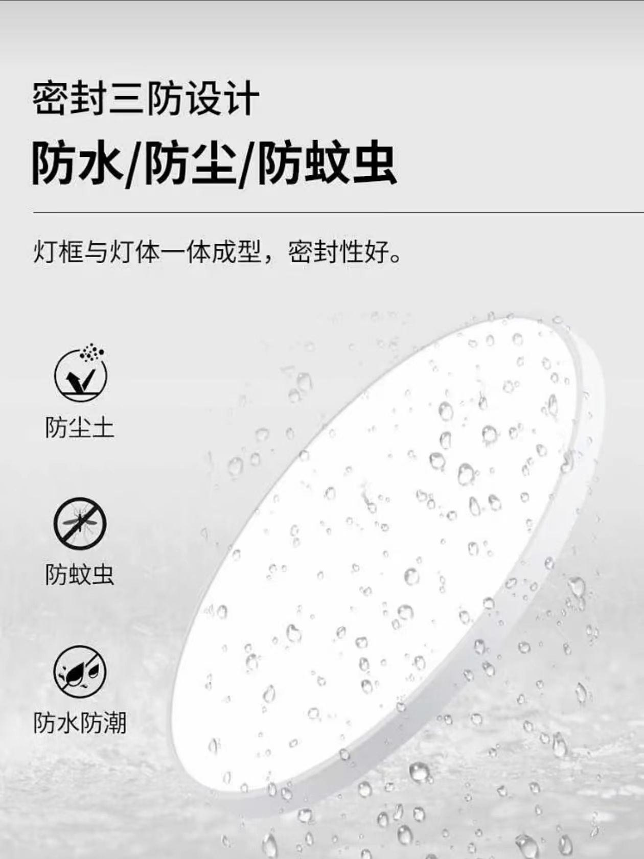 三防简约吸顶灯LED家居灯饰超薄简约家用