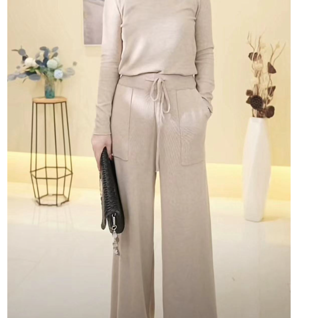 普拉那  882   原创设计时尚百搭加厚款阔腿裤