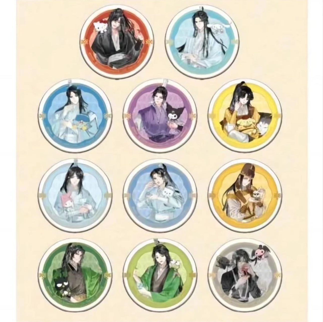 【欧叶】魔道祖师 三丽鸥联名 吧唧徽章&透卡