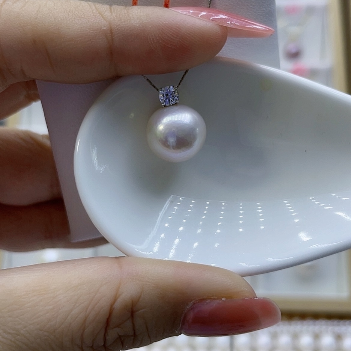 【闪购商品】淡水珍珠颈饰18K金镶嵌
