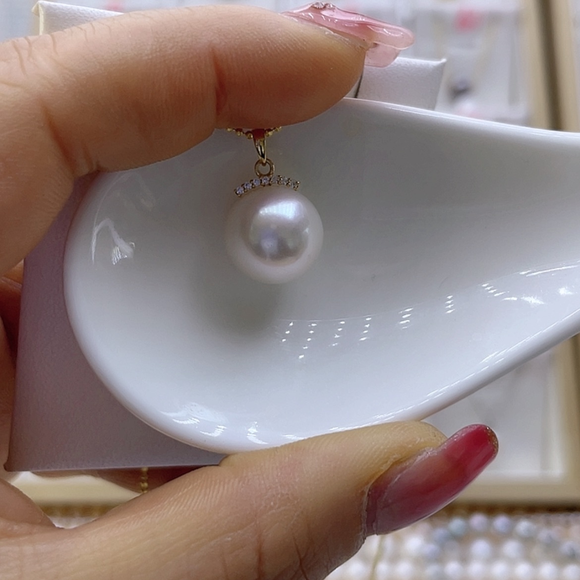 【闪购商品】淡水珍珠颈饰18K金镶嵌