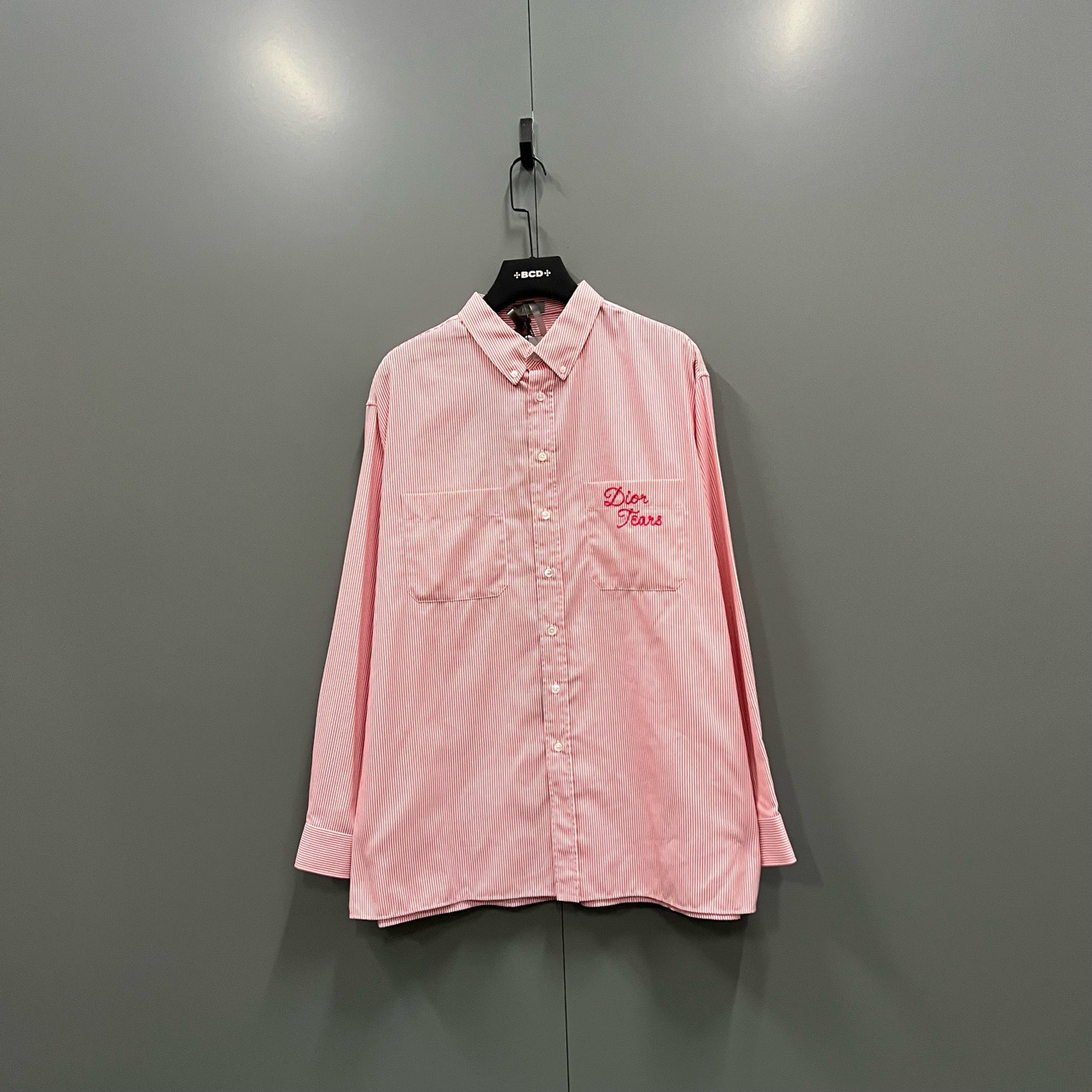 Dior 迪奥 × Denim Tears 联名款 红色条纹刺绣衬衫 42码全新7900