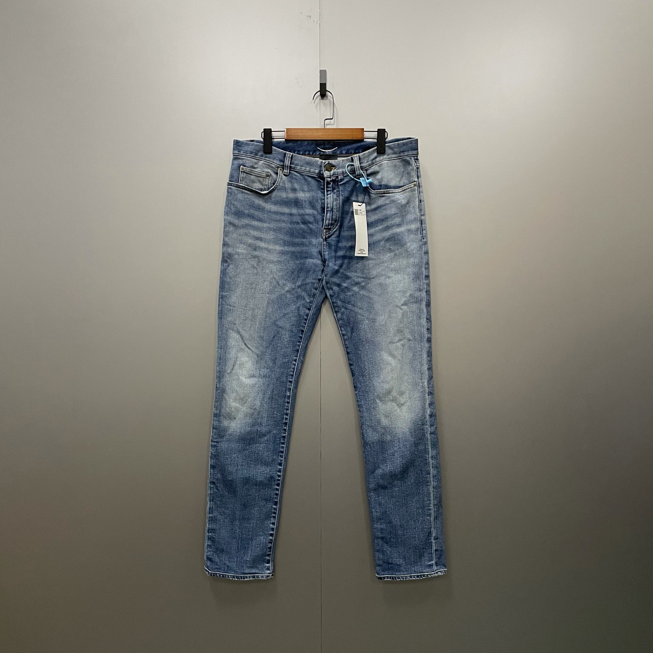 Saint Laurent slp 蓝色水洗牛仔裤 33码 /95新/公价4700/无配件