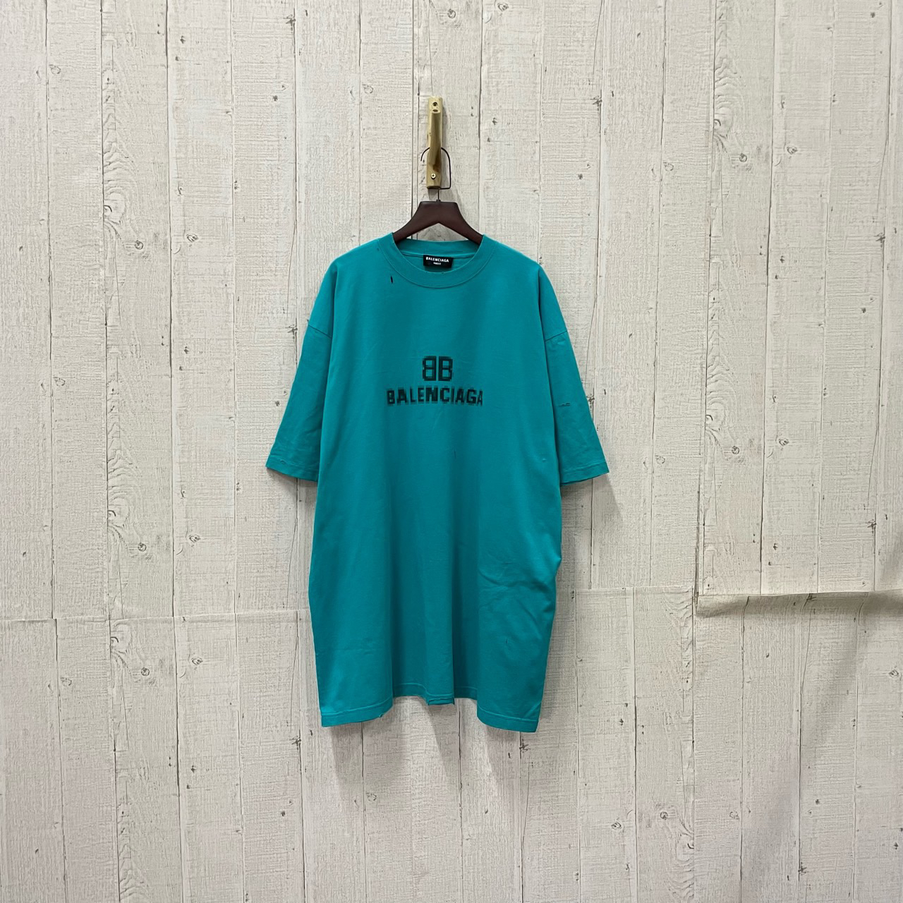 Balenciaga 巴黎世家 马赛克logo短袖 XS码/99新/毒3499/无配件