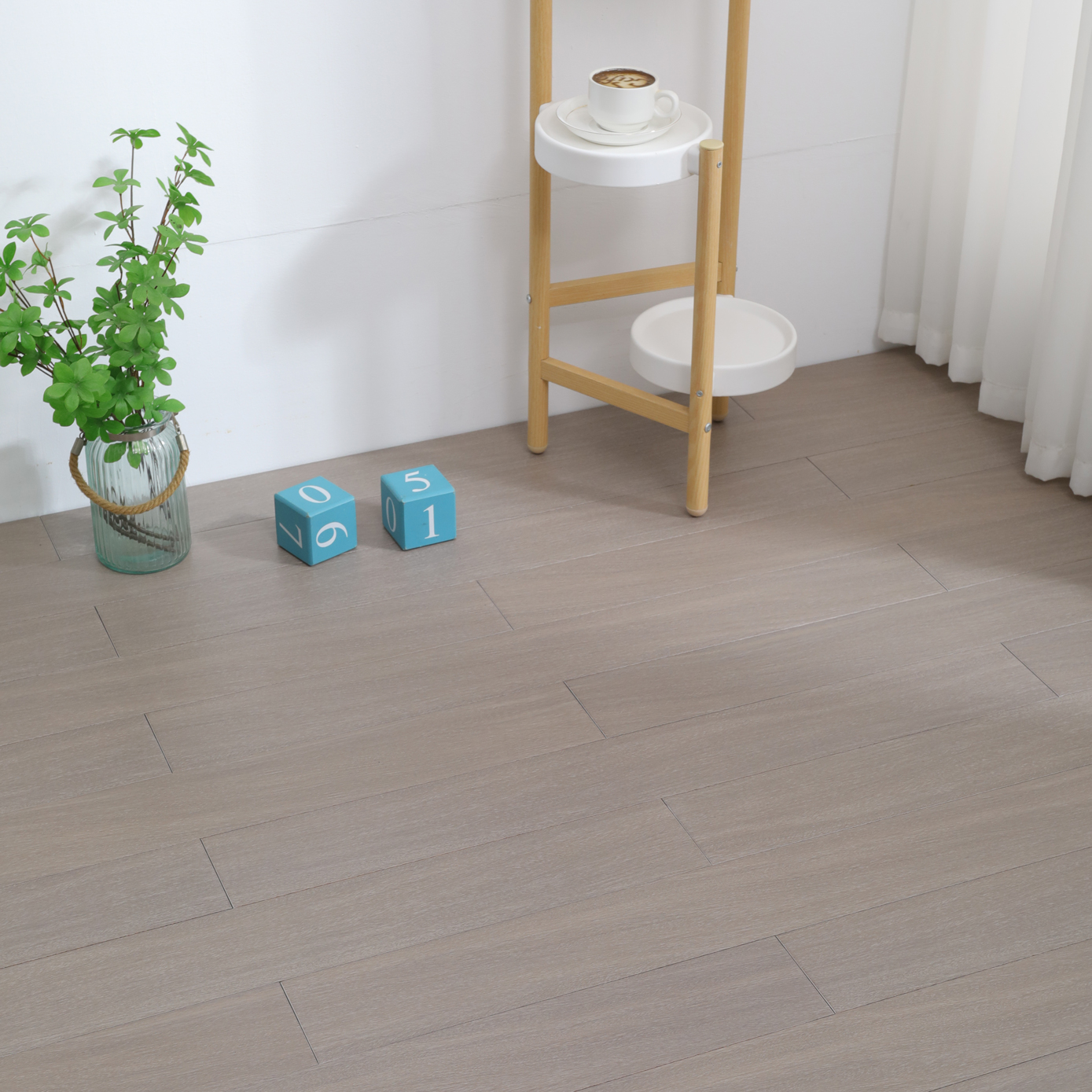 10 （非地暖）锁扣款 限量促销 圆盘豆实木地板高级莫兰迪灰色 源头