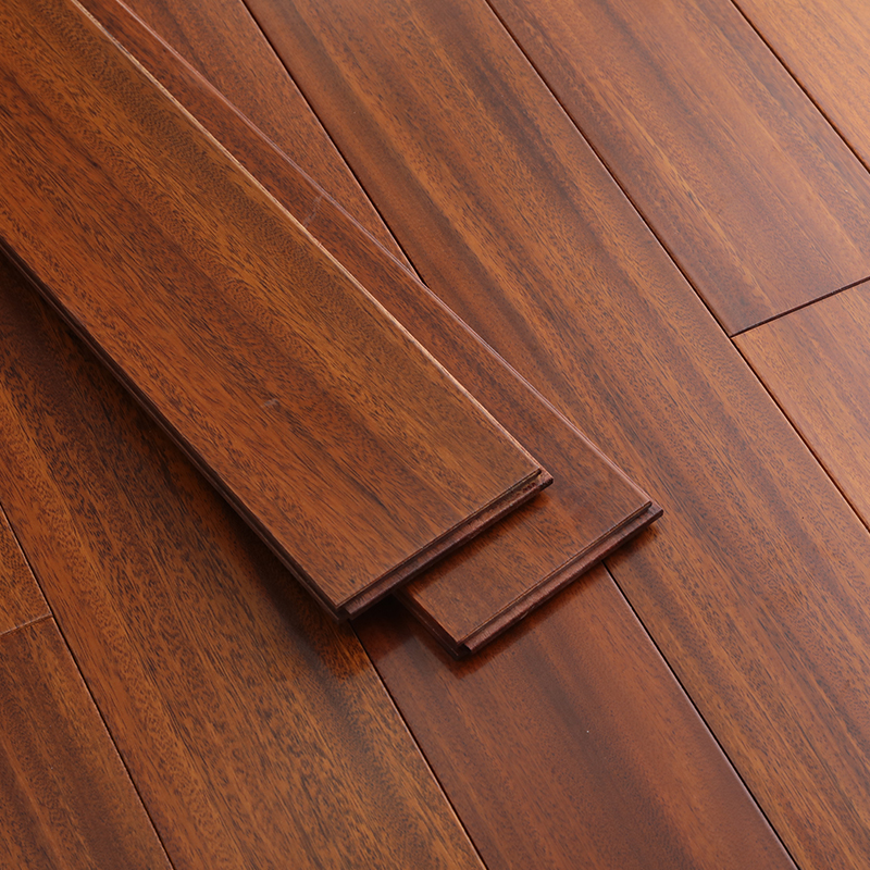  11 限量促销 正宗加纳圆盘豆纯实木地板高档柚木色 源头一手货源