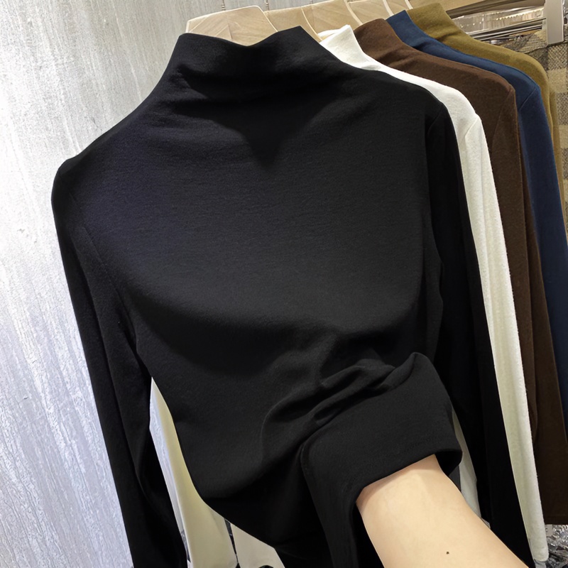 儿童双面德绒打底衫2025春秋新款洋气中大童高领男童女童内搭上衣